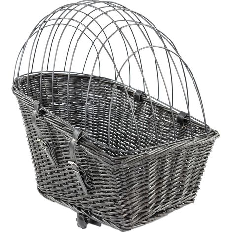 MaxxPet Cesta para bicicleta para perros, para portaequipajes, 55 x 35 x 51,5 cm, color negro (1/5)