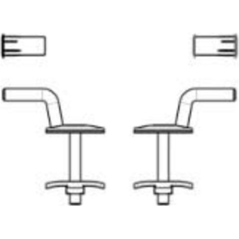 ROCA AI0020900R MERIDIAN Kit Bisagras Con Fijación - ref: AI0020900R