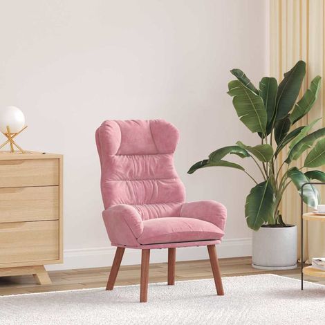 Silla Relax Rosa 69 x 74 x 93 cm Terciopelo vidaXL (1/5)