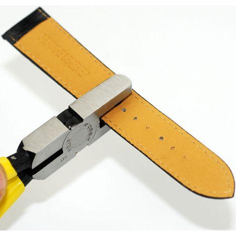 Perforatrice pour bracelet de montre - Avec poignée en vinyle jaune