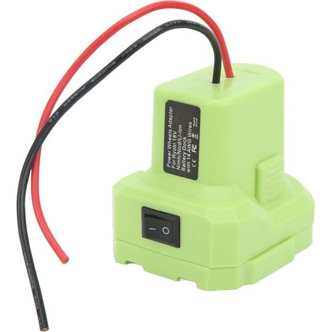 Adaptateur de batterie, convertisseur, connecteur d'alimentation 14 AWG avec interrupteur pour Ryobi P108, P107, P102, P103 (1/4)