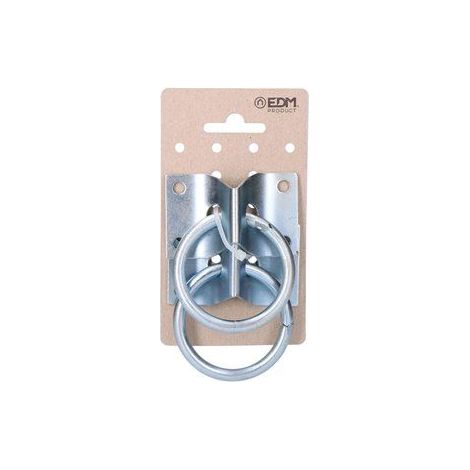 2 placas con anilla aparca perros 70x5mm cromadas (1/2)