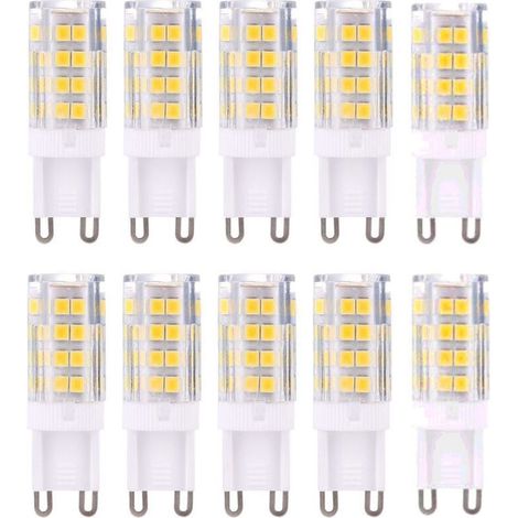 Ampoule LED G9, blanc chaud 3000K G9 équivalent à une ampoule halogène 40W non dimmable, lot de 10 (1/5)