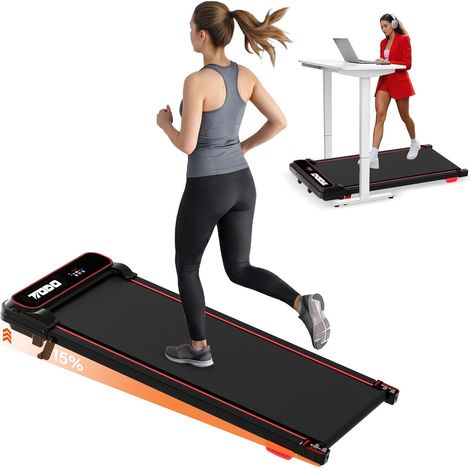 Tapis de Marche inclinable 15%, Walking Pad 1–6 km/h, Bureau et Maison (1/5)