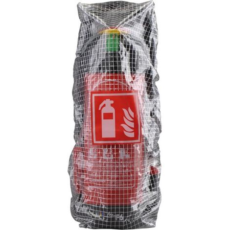 Película de malla protectora textil para extintor