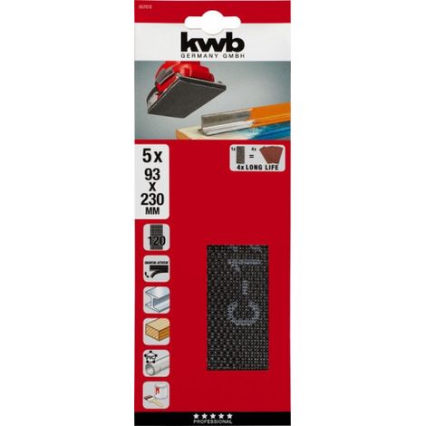 Hojas abrasivas kwb 857012 grano 120 5 piezas (1/3)