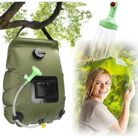 Sac de douche portable avec robinet et tuyau - Douche extérieure multifonctionnelle pour se laver les mains, faire la vaisselle et les légumes-AquaForge (1/5)