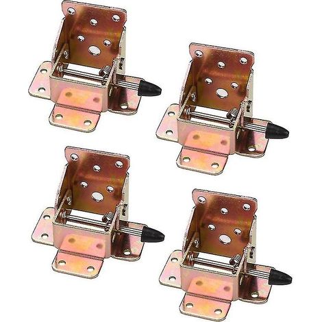 Ensemble de 4 charnières de verrouillage en fer pour pieds de table et de chaise pliantes, pour meubles de maison. (1/4)