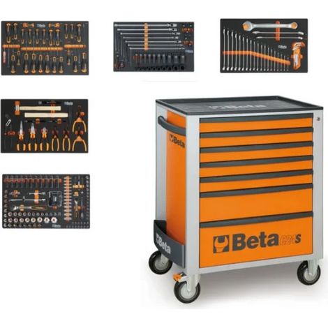 BW 2400S 7/AUTO Cassettiera mobile con assortimento in termoformati 262 Pz. - Arancione