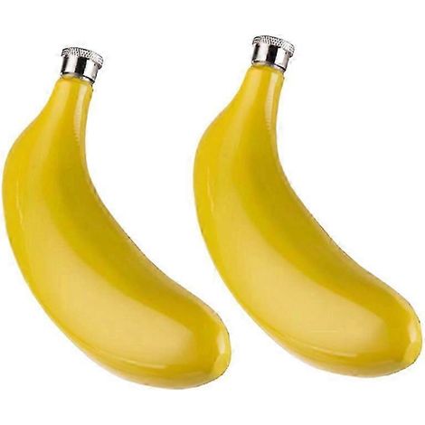 Lot de 2 accessoires de bar : flasque banane de 150 ml en acier inoxydable 304, style banane, pour la maison et la cuisine. (1/5)