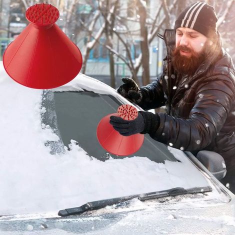 Eiskratzer fürs Auto, runder, kegelförmiger Eiskratzer, Schneeschaufel, Eiskratzer, Eiskratzer für die Windschutzscheibe (1/5)