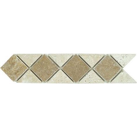 Travertin Mix Bordüre - Diagonal (1/2)