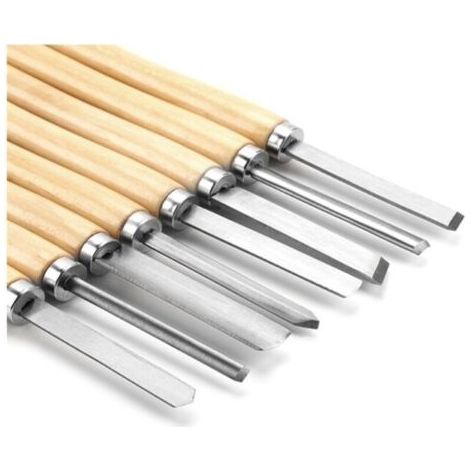8 pièces ensemble de ciseaux de tour à bois HSS ensemble de ciseaux de tournage en bois outils de tournage sur bois pour le tournage du bois dur (1/4)