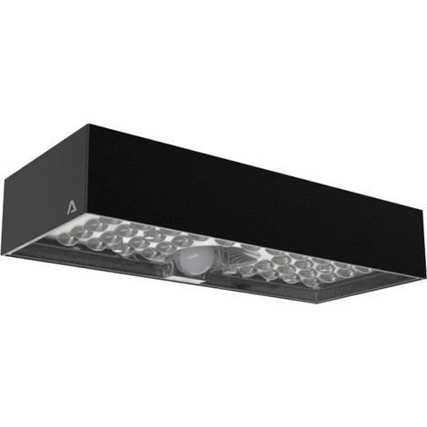 Aplique solar led 6w negro c/sensor movimiento ASLO (1/2)