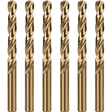 6mm Metallbohrer Set, 6pcs HSS M35 Cobalt Bohrer, Stahlbohrer, Spiralbohrer, Eisenbohrer, Stahlbeton Bohrer für Edelstahl Metall Gusseisen Aluminium Holzbohrer (1/5)
