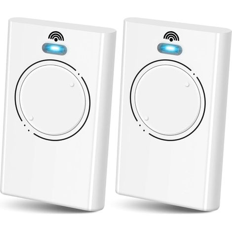 Télécommande portail 2 Canaux, compatible avec FAAC XT2 868 Modèle, 868MHz Télécommande de remplacement pour motorisation portail et porte de garage, 2 boutons, Blanc, Lot de 2 (1/5)
