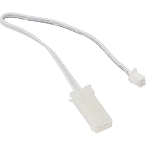 conector enchufable de 2 vías. plástico. blanco. longitud 15cm