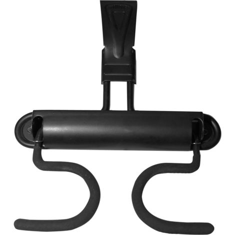 Crochet double pour outils - Support mural en métal pour système de rack - Compatible avec rails - Couleur Noir (1/2)