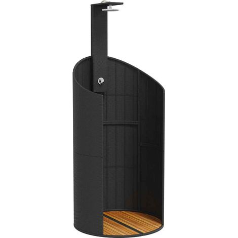 Maison Exclusive - Gartendusche Schwarz 100x100x241,5 cm Poly Rat