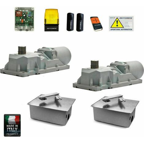 Kit Roller Dfm 230 V Con Casse Automazione Cancello Due Ante Battenti Interrato