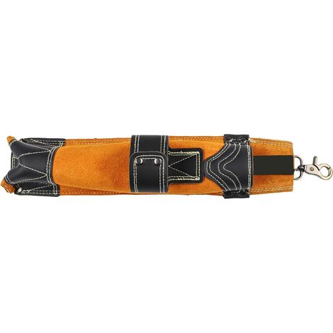 Sac pour baguettes de soudage ignifugé, porte-électrodes en cuir de vachette épais, sac à outils en cuir robuste pour rangement de matériel de soudage à la ceinture (1/5)
