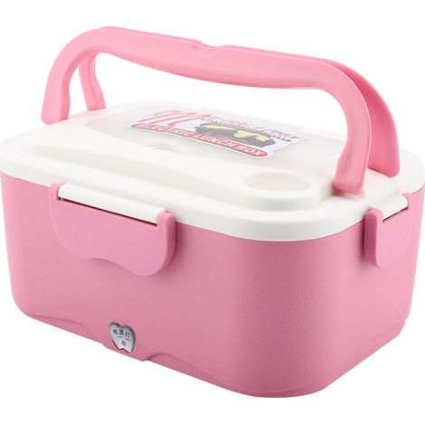 Boîte à lunch chauffante électrique portable 1,5 L pour voiture, 12 V/24 V, type bento.