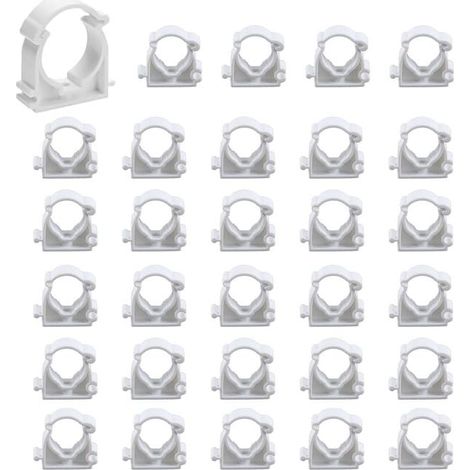 30 pezzi di fascette stringitubo in PPR bianche da 20 mm, fascette di fissaggio per tubi dell'acqua, staffa di fissaggio a forma di U per tubi dell'acqua, per cucine (1/5)