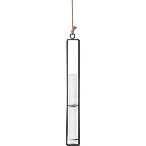 Test Tube - Vase En Verre Borosilicaté - Pour Fleurs Séchées Ou Terrarium Murale - Hauteur 22,5 À 32,5 Cm - Lot De 1 (1/5)