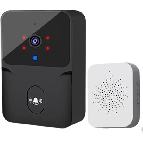 Caméra de sécurité sans fil avec sonnette vidéo Caméra de sonnette vidéo WiFi Tuya caméra de sonnette sans fil avec carillon 1080P HD batterie Rechargeable bidirectionnelle Installation facile ( Color (1/4)