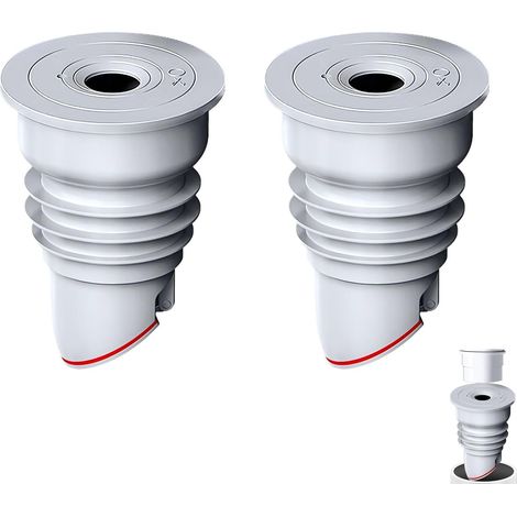 2 Pièces Joint de Tuyau de Machine à Laver, 35-40 mm Blanc Bouchon Anti Odeur Machine à Laver, Bouchon d'Étanchéité de Tuyau d'Évacuation, Joint de Tuyau d'Égout Bague d'Étanchéité pour Cuisine (1/5)