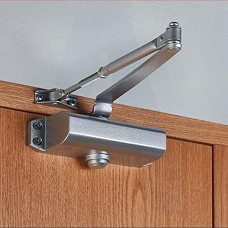 Ferme-portes Automatique Réglable Contrôle Jusqu'à 45KG (1pcs), Ferme-Porte Automatique Hydraulique avec A Bras Compas Rotatif Ideal pour Maison Magasin Bureau