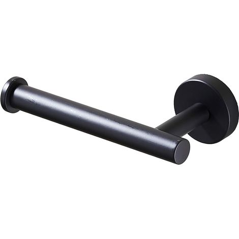 Porta carta igienica in acciaio inox SUS304 - Porta carta igienica a parete - Accessori per il bagno - Nero opaco (1/4)