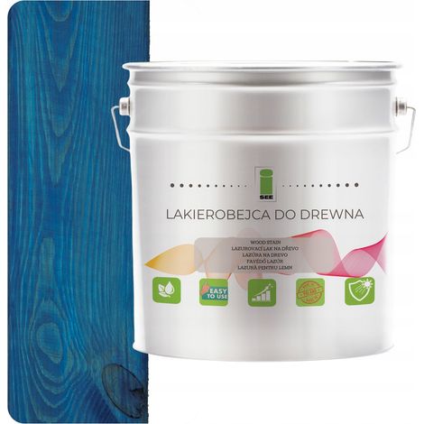 Teinture pour bois bleue hydrophobe inodore satinée 3 en 1 2,5 L D120 (1/5)