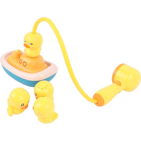 Baby-Duschkopf mit Saugnäpfen in Form eines niedlichen gelben Entleins, Baby-Badewannen-Sprühpumpe, gelbes Entlein (1/5)