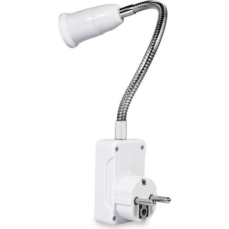 Adattatore flessibile per portalampada E27 con interruttore e spina (1/4)