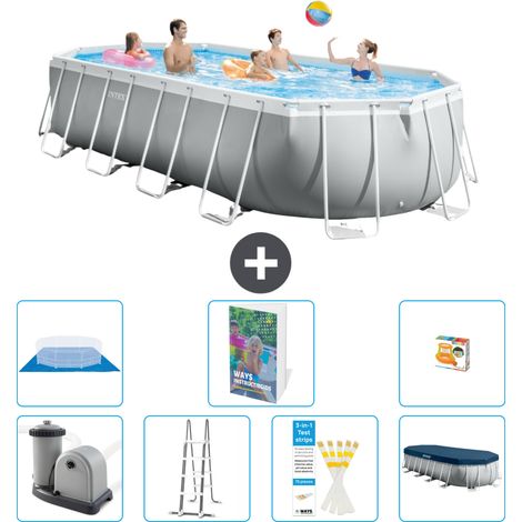 Prism Frame Pool Oval - 610x305x122 cm - 8-teilig S568