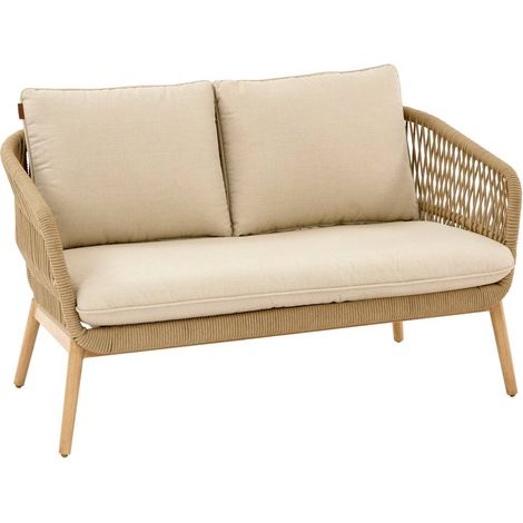 Canapé de jardin Orissa 2 places beige - Hespéride (1/5)