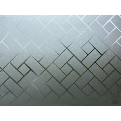 Novotex Film Vitrostatique pour Vitrage Chevron - Motif Gaufré – 45cm x 2m (1/3)