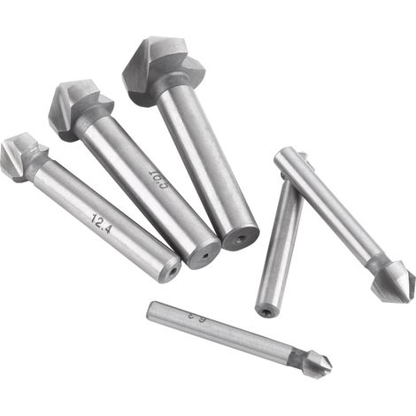 6-teiliges Set HSS-Rundschaft-3-Nut-Senker- und Anfaswerkzeuge (1/5)