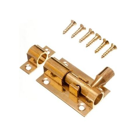 Loquet de porte en laiton avec loquet coulissant - 50,8 x 3,8 cm (1/2)