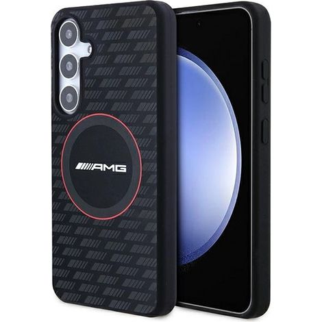 AMG AMHMS24S23SMRK S24 S921 schwarze/schwarze Hartschalen-Silikonhülle mit Carbonmuster für MagSafe (1/5)