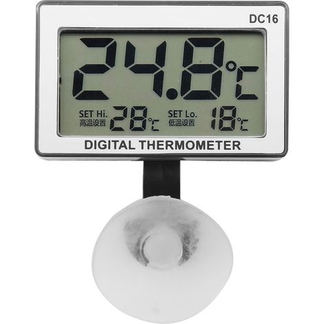 Thermomètre d'aquarium numérique LCD DC16 étanche, pour aquarium. (1/5)