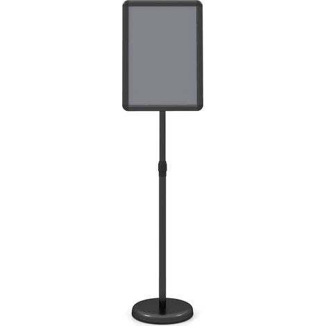COSTWAY Espositore da Terra, Supporto per Menù, Poster e Pubblicità, Girevole e Regolabile in Altezza, Stand Pubblicitario in Metallo con Base Riempibile, per Ristorante, Uffico e Esterno (A3,Nero) (1/5)