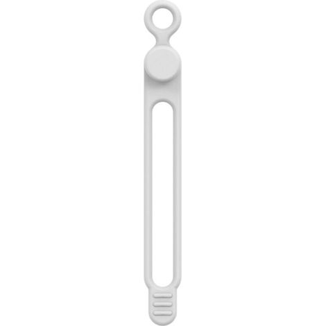 Serre-câbles en silicone blanc 106 mm 1 organiseur de câbles de données serre-câbles élastique flexible réutilisable multi-usages gestion des câbles (1/5)