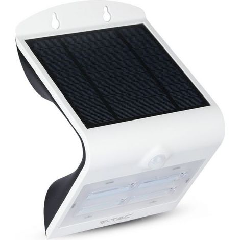 V-TAC Lampada LED Solare con Batteria 3W 130LM/W Sensore PIR Bianco Bianco Caldo+Bianco Naturale IP65