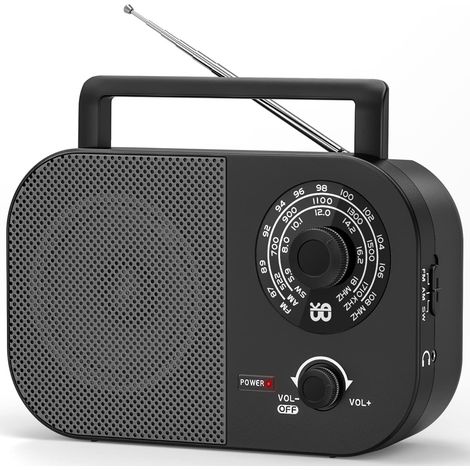 Anwendbares tragbares AM-, FM-, SW- und FM-Radio, Netz- und Batteriebetrieb für den Empfang, eingebauter Lautsprecher und Kopfhöreranschluss für den Einsatz zu Hause/im Freien/beim Camping/im Notfall.