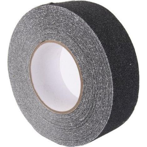 FPLUS cinta antideslizante 50mmx15 mts , Cinta Antideslizante negra 50MM x 15 mts
Cinta antideslizante premium de alta tracción  impregnada con un abrasivo mineral grano 60 que ent
