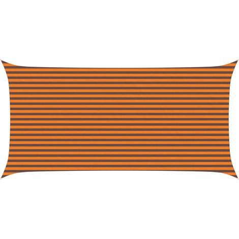 Toldo Vela de Sombra Naranja y Marrón 6 x 3 m vidaXL