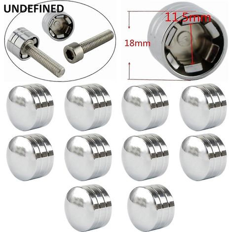 Motorrad-Chrom-Schraubenmuttern-Abdeckkappen, 7 mm–146 mm Innengewinde, passend für Harley Dyna, Softail und Twin Cam (9–12 mm)