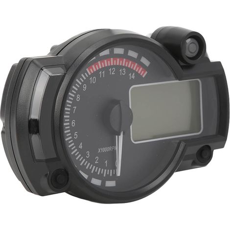 Motorrad-Tachometer 15000 U/min, universeller, einstellbarer LCD-Kilometerzähler für 12-V-Pkw und Wohnmobile (1/5)